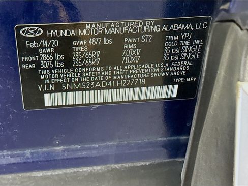 Used 2020 Hyundai Santa Fe SE FWD image 39