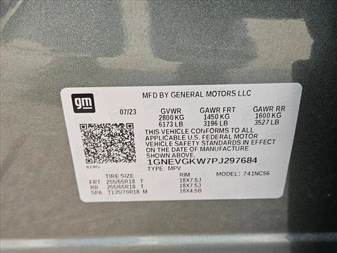 Used 2023 Chevrolet Traverse LT w/ LPO, Floor Liner Package AWD/4WD image 9