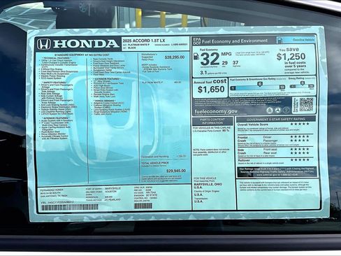 New 2025 Honda Accord LX image 19