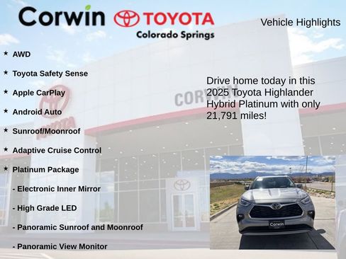 Used 2025 Toyota Highlander Platinum AWD/4WD image 7
