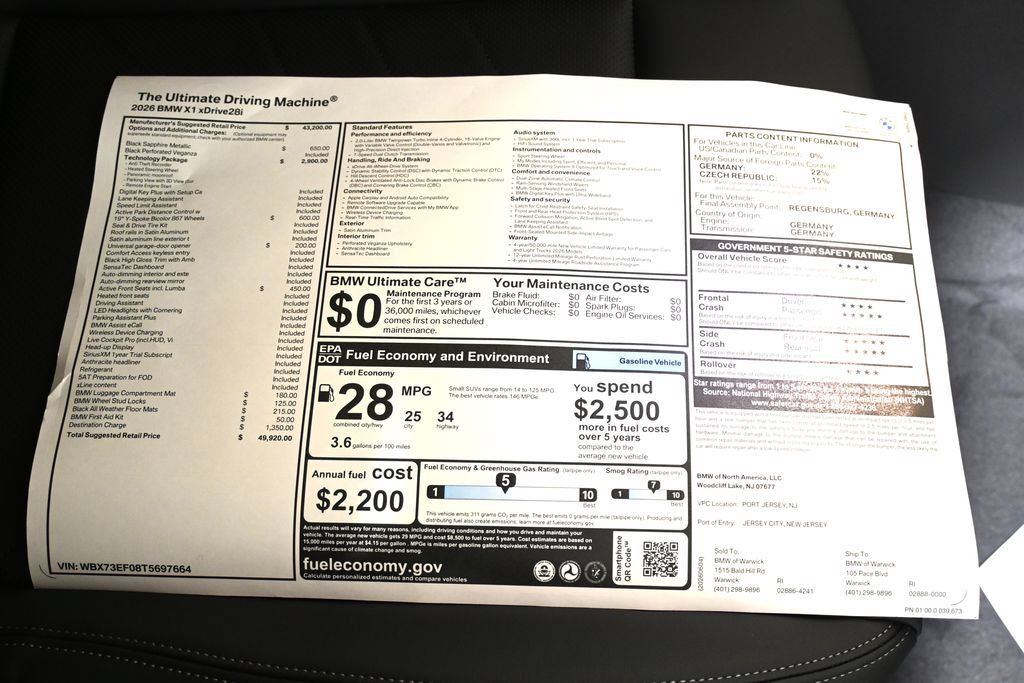 Used 2026 BMW X1 xDrive28i w/ Technology Package AWD/4WD image 35