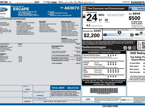 Used 2014 Ford Escape Titanium w/ Equipment Group 401A image 2