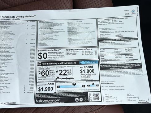 New 2026 BMW X5 xDrive50e w/ M Sport Package image 33