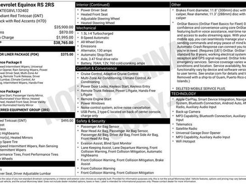 New 2027 Chevrolet Equinox RS w/ LPO, Floor Liner Package AWD/4WD image 5