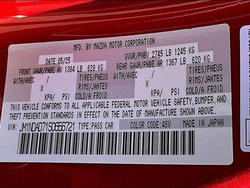 New 2025 MAZDA MX-5 Miata Grand Touring w/ Weather Package image 19