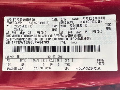 Used 2018 Ford F150 Platinum w/ Equipment Group 701A Luxury AWD/4WD image 48