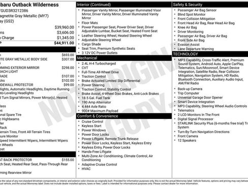 Used 2024 Subaru Outback Wilderness AWD/4WD image 3