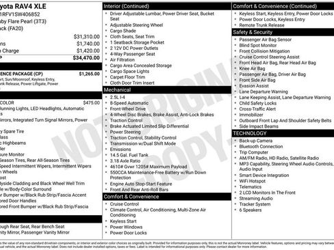 Used 2025 Toyota RAV4 XLE w/ Convenience Package FWD image 9