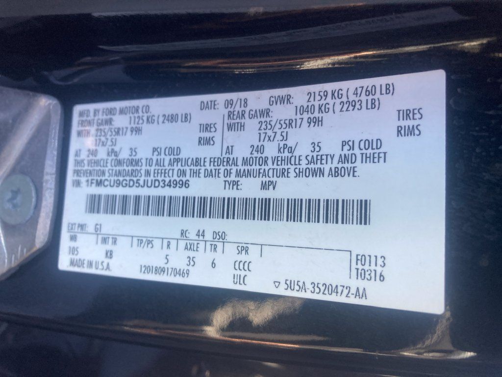 Used 2018 Ford Escape SE w/ SE Sync 3 Package AWD/4WD image 37