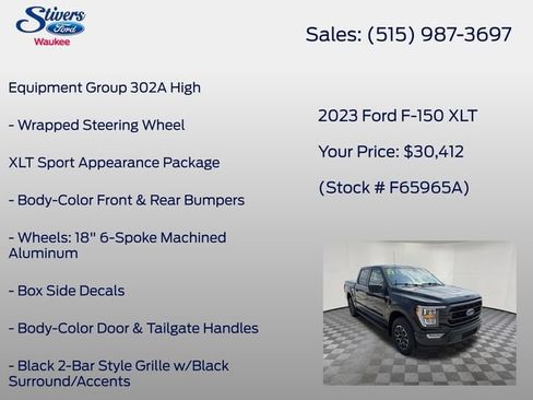 Used 2023 Ford F150 XLT w/ Equipment Group 302A High AWD/4WD image 22