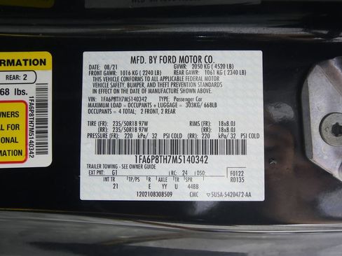 Used 2021 Ford Mustang Coupe w/ Equipment Group 101A RWD image 26