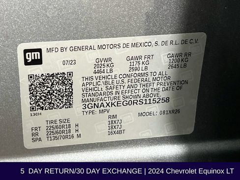 Used 2024 Chevrolet Equinox LT FWD image 37