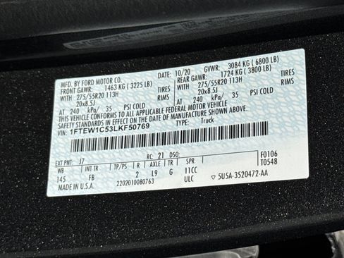 Used 2020 Ford F150 XLT w/ Equipment Group 302A Luxury RWD image 35