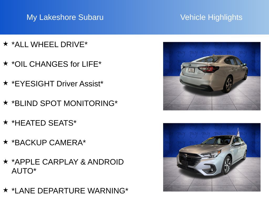 Certified 2025 Subaru Legacy Premium AWD/4WD image 6