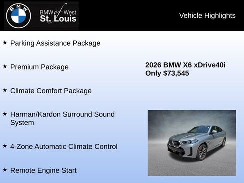 Used 2026 BMW X6 xDrive40i AWD/4WD image 8