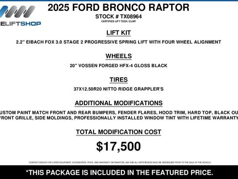Used 2025 Ford Bronco Raptor image 2