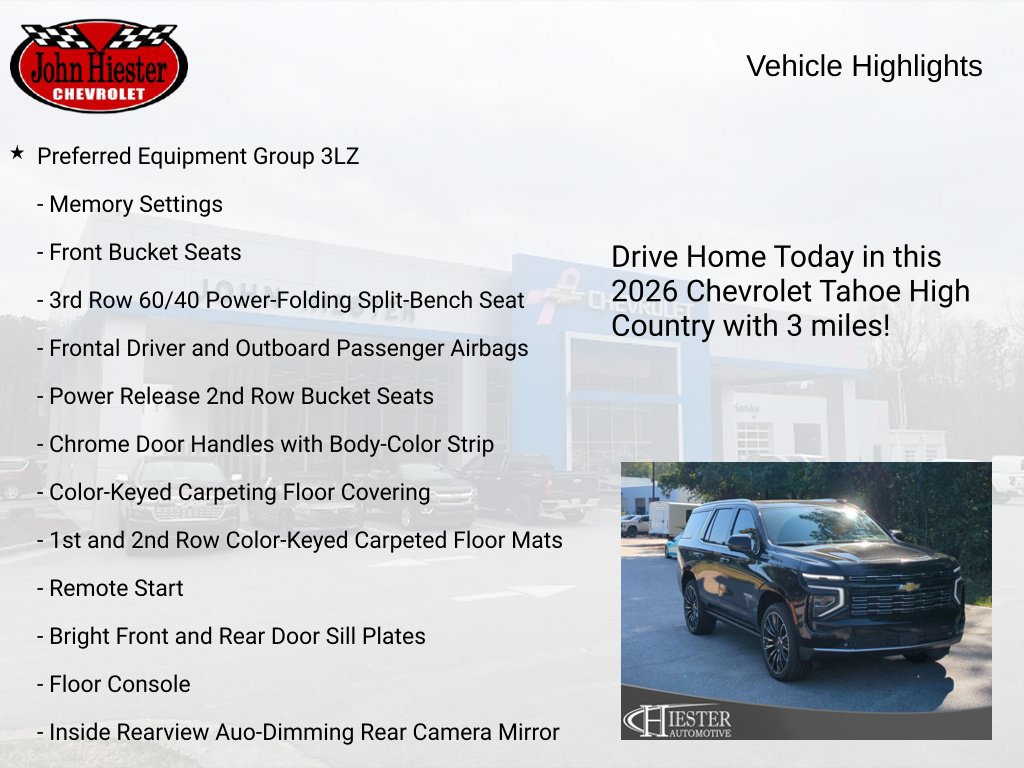 New 2026 Chevrolet Tahoe High Country AWD/4WD image 6