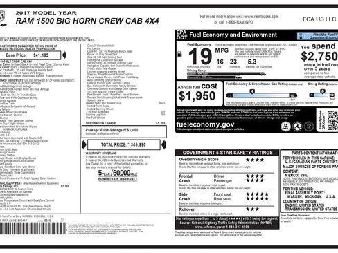 Used 2017 RAM 1500 Big Horn AWD/4WD image 17