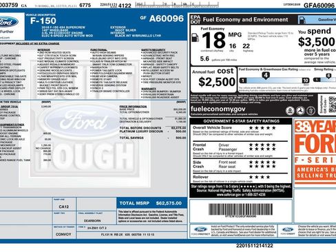 Used 2016 Ford F150 Platinum w/ Equipment Group 701A Luxury image 5