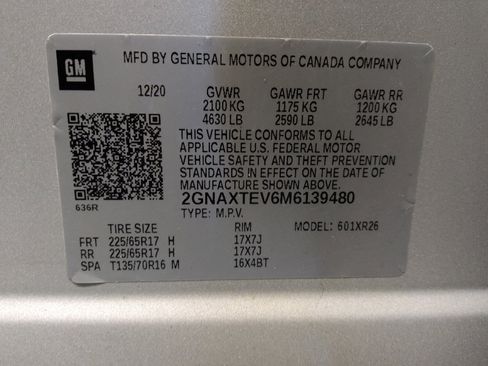 Used 2021 Chevrolet Equinox LT w/ LPO, Cargo Package image 33