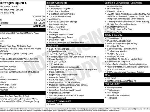 Used 2021 Volkswagen Tiguan S image 4