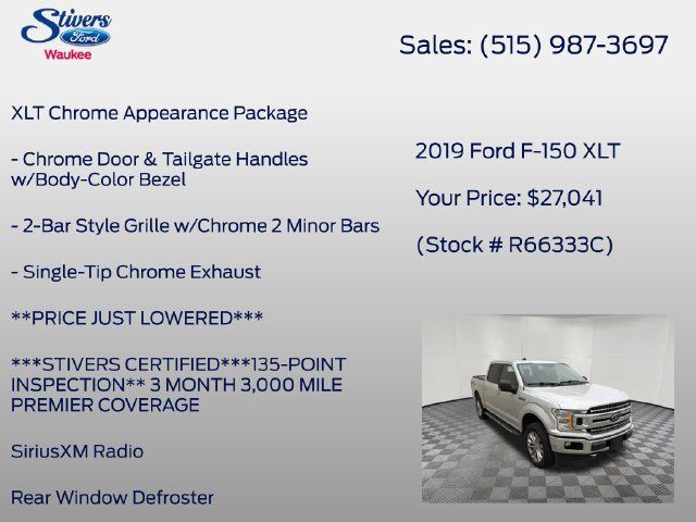 Used 2019 Ford F150 XLT w/ Equipment Group 302A Luxury AWD/4WD image 28