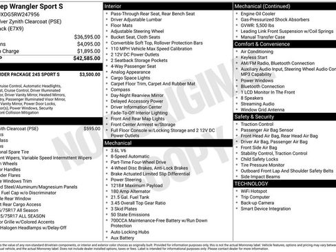 Used 2024 Jeep Wrangler Unlimited Sport AWD/4WD image 4