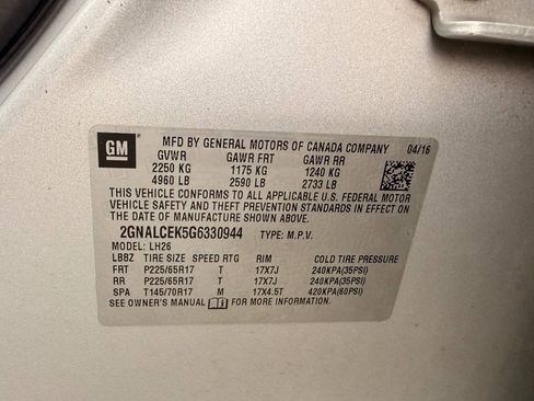 Used 2016 Chevrolet Equinox LT w/ Convenience Package FWD image 6