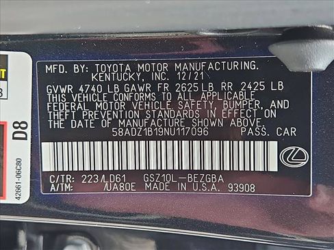 Used 2022 Lexus ES 350 w/ Premium Package FWD image 27