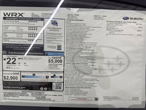 New 2025 Subaru WRX tS image 25