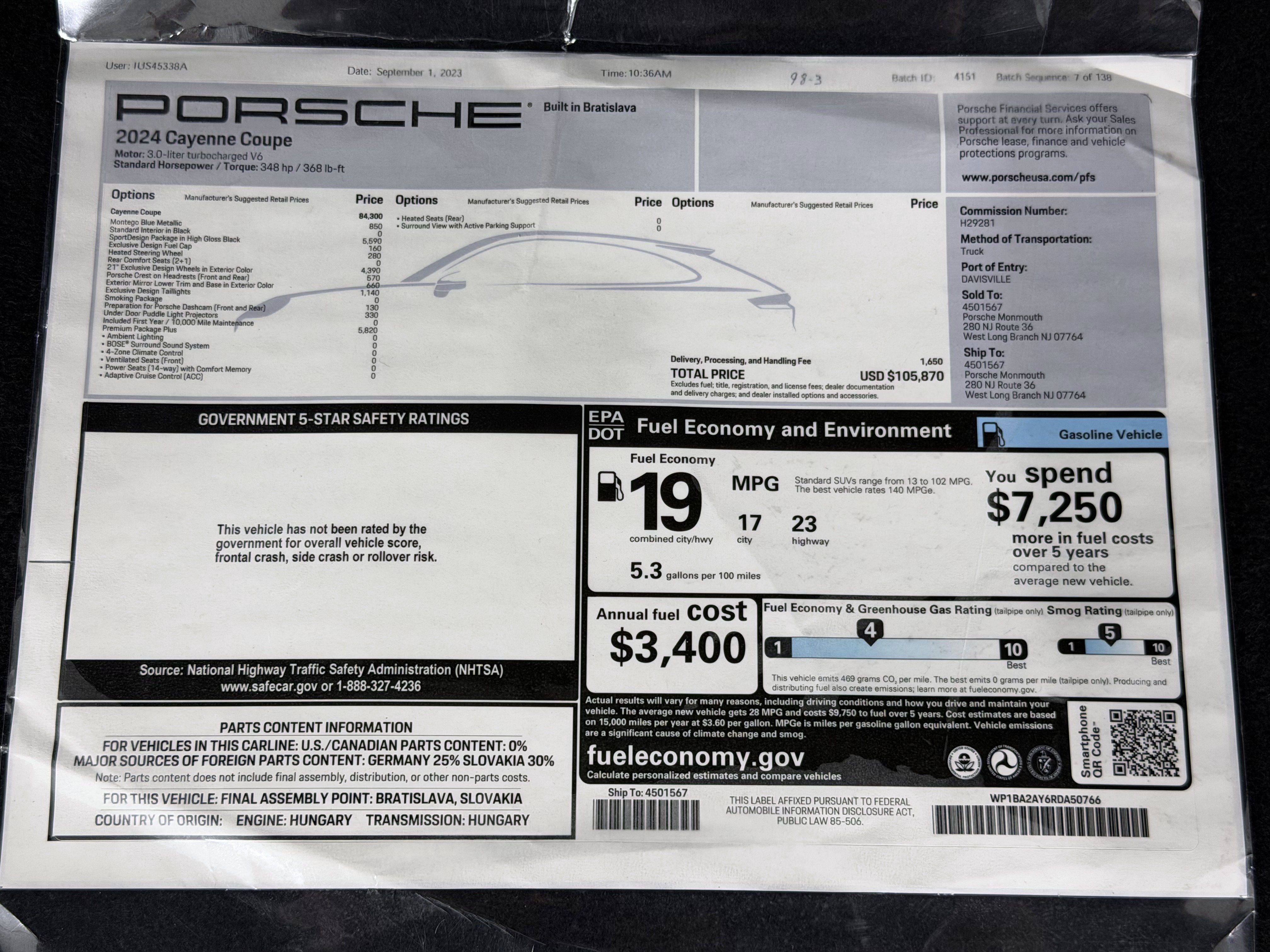 Certified 2024 Porsche Cayenne Coupe AWD/4WD image 62
