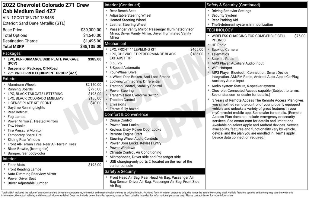 Used 2022 Chevrolet Colorado Z71 AWD/4WD image 44