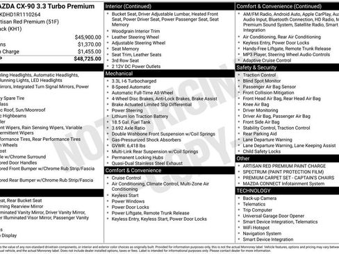 Used 2024 MAZDA CX-90 3.3 Turbo w/ Premium Package image 40