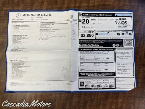 Used 2015 Mercedes-Benz ML 400 4MATIC image 3