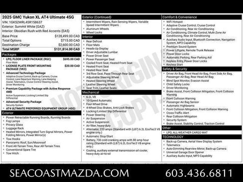 Used 2025 GMC Yukon XL AT4 Ultimate w/ LPO, Floor Liner Package AWD/4WD image 5