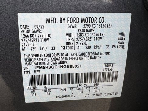 Certified 2022 Ford Explorer ST w/ Equipment Group 401A image 32