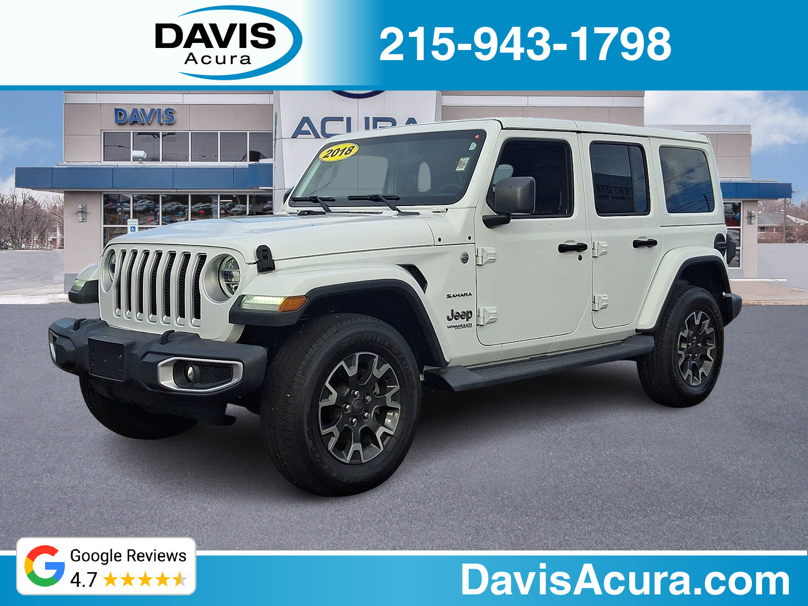 Used 2018 Jeep Wrangler Unlimited Sahara w/ Dual Top Group AWD/4WD image 1