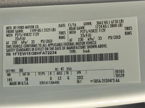 Used 2017 Ford F150 Limited w/ Trailer Tow Package AWD/4WD image 82