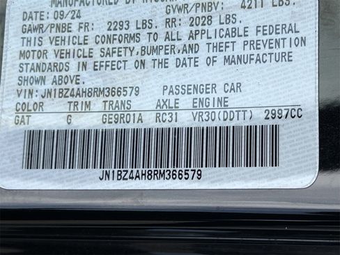 Certified 2024 Nissan Z Sport w/ Floor Mat Package image 11