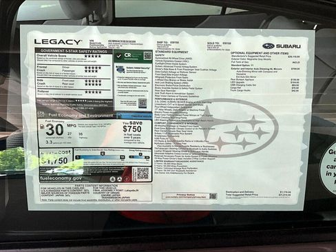 New 2025 Subaru Legacy Premium AWD/4WD image 11