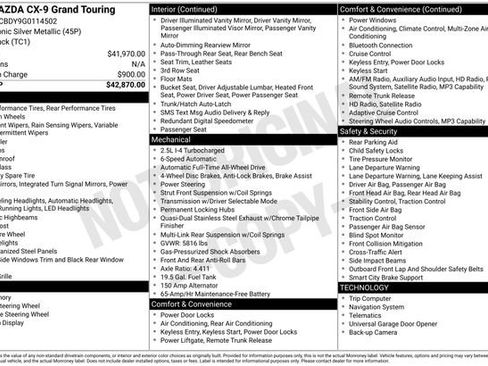 Used 2016 MAZDA CX-9 Grand Touring image 38