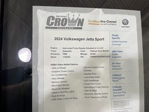 Certified 2024 Volkswagen Jetta Sport FWD image 39
