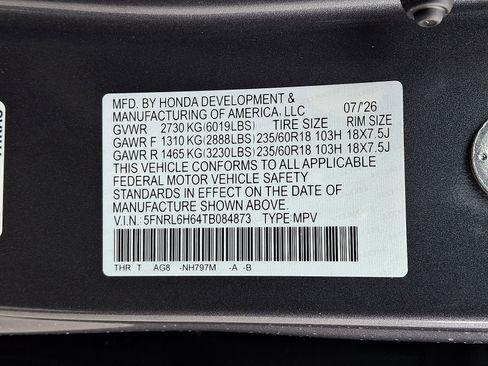 New 2026 Honda Odyssey EX-L image 10