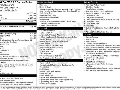 Certified 2024 MAZDA CX-5 Carbon Edition AWD/4WD image 35