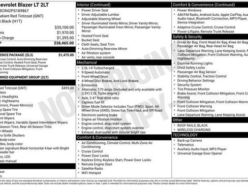 Certified 2023 Chevrolet Blazer LT w/ Convenience Package image 43