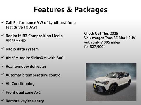 Used 2025 Volkswagen Taos SE AWD/4WD image 4