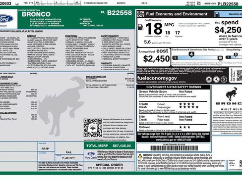 Used 2023 Ford Bronco Everglades AWD/4WD image 2