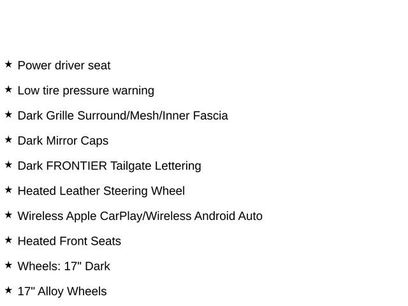 Used 2026 Nissan Frontier SV w/ All-Weather Content Package