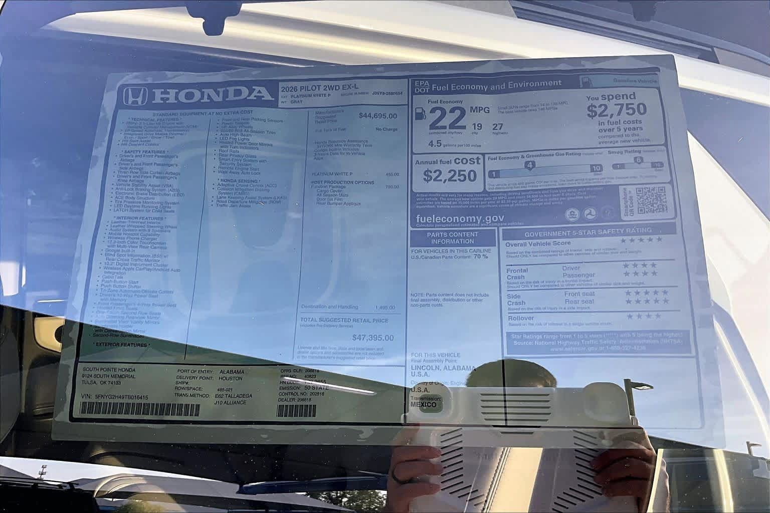 New 2026 Honda Pilot EX-L image 22