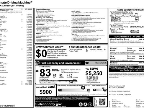 Used 2024 BMW iX xDrive50 w/ Sport Package image 57